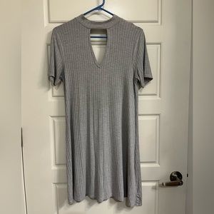 Light grey T-shirt dress
